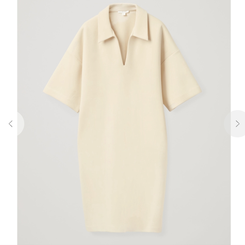 COS Cream Midi Shirt Dress - Picture 5 of 6